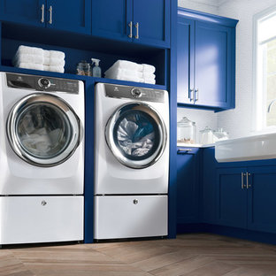 75 BEST Blue Laundry Room Pictures & Ideas | Houzz