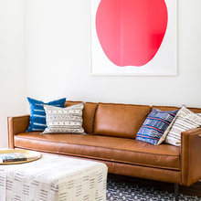 brown leather sofa