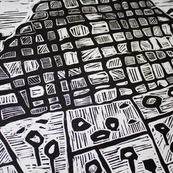 Hanging Rock - woodcut print - Fine Art Prints