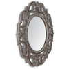 Alba Carved Mirror, Gray, 24"