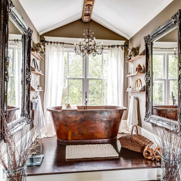 72" Hammered Copper Modern Style Bathtub (BTM72DB)