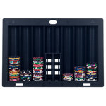 Trademark Poker - Poker Table Chip Tray, Black by Trademark Poker - This poker tray is equipped with six rows which hold up to 50 chips each.  The center two rows are outfitted to hold quarters.  Two decks of cards easily fit in theholder provided.  This tray is made of a thick durable ABS plastic.  The dimensions are the same as in the casino poker room tables around the county.