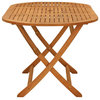 vidaXL Outdoor Dining Table Folding Garden Patio Table Solid Eucalyptus Wood