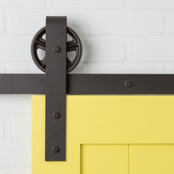 Vintage Loop Strap Flat Track Hardware in Oil Rubbed Bronze - Barn Door Hardware