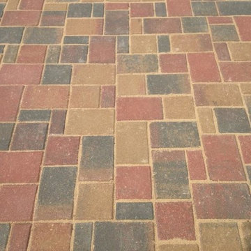 Medium Pavestone Patio used as a Basketball Court