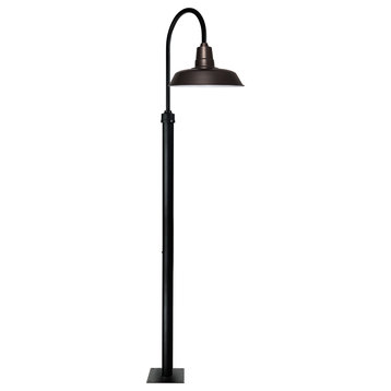 Cocoweb 18" Vintage LED Post Lamp in Mahogany Bronze With 8' Post