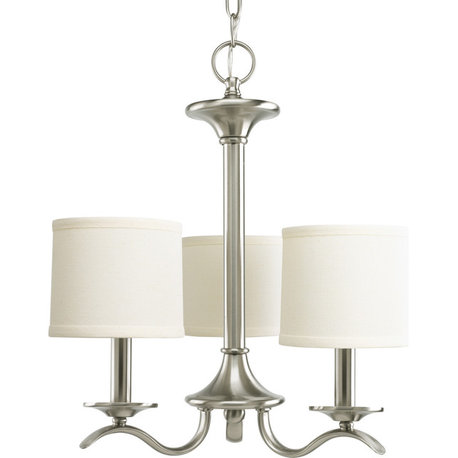 Progress Lighting 3-60W Candle Chandelier, Brushed Nickel