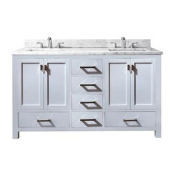Avanity Modero Double Vanity, White Finish - Bathroom Vanities And Sink Consoles