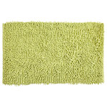 Creative Bath - All That Jazz Rug, Green - Brighten a cold bathroom floor with the All That Jazz Rug. Made from 100% cotton, this solid green shag rug is eye-catching and fun. Pair it with other pieces from the All That Jazz bath collection for a cohesive look.