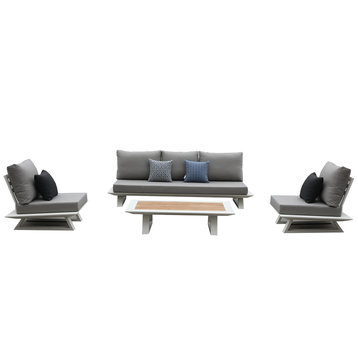 Luxe 5 Seater Sofa Set with 2 Armless Club Chairs