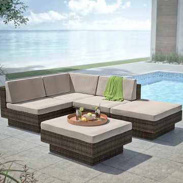Park Terrace 5-Piece Sectional Patio Set
