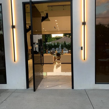 CUSTOM BLACK LAMI GLASS Series Entry Doors