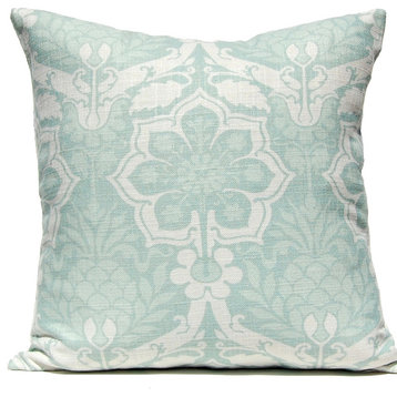 Pineapple Damask Pillow, Silverberry