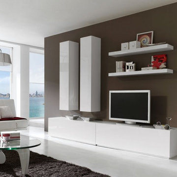 Modern Wall Unit in White