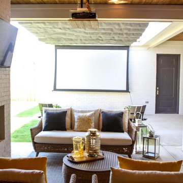 Hidden Projector, Screen and Surround Sound