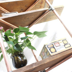 Kirkby Shelving made with Reclaimed Scaffolding, Copper Pipe & Steel Fittings - Utility Shelving