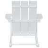 WestinTrends Set of 2 Modern Adirondack Outdoor Rocking Chairs, White