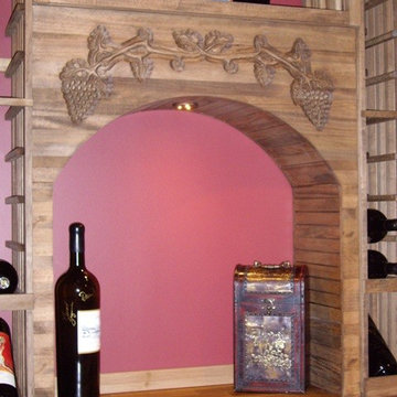 Decorative Arch Doubles as a Wine Tasting/Display Area