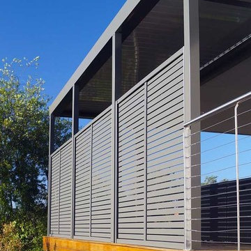 Louver Opening & Closing Roof Verandah w/- Screens, Deck