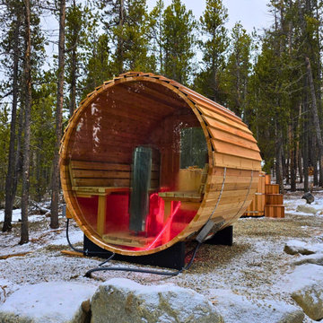 Cedar Sauna & Cold Plunge – Fire & Ice Setup