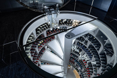 Example of a wine cellar design in Miami