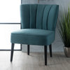 GDF Studio Leafdale Plush Fabric Accent Chair, Dark Teal