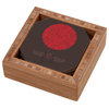 Deny Designs Hector Mansilla Sacred Sun 4 Coasters and Bamboo Holder