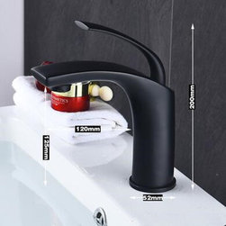 Antique Basin Faucet Black Brass Bathroom Mixer Sink Faucet FB0138 - Bathroom Sink Faucets