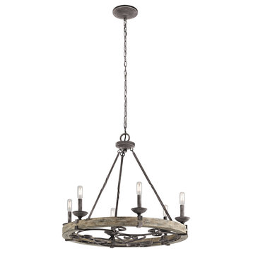 Kichler Lighting 43823WZC Taulbee - 6 Light Round Chandelier - 25.75 Inches Tall