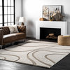 nuLOOM Carolyn Modern Shag Rug, Cream, 8'x10'