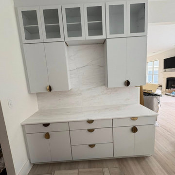 Bianco Rhino Marble Kitchen Project