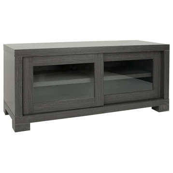 Davis Tv Cabinet, Dark Gray, Charcoal, Woodgrain