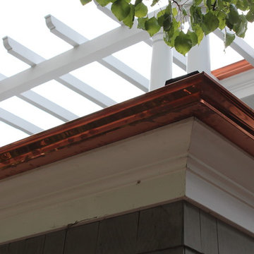 Manhattan Beach Home,Copper K-Style Gutters, Pre-Downspouts