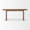 Grier Medium Brown Solid Wood & Cane Console Table