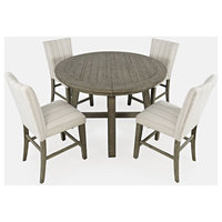 Solid Wood Five Piece Counter Height Dining Table Set - Contemporary ...