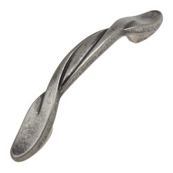 GlideRite Hardware - 3" CC Cabinet Hardware Twist Pull, Weathered Nickel - Cabinet And Drawer Handle Pulls