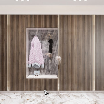 Modern and classic entry way