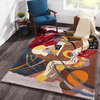 New Wave Hand-Tufted Rug, Multi, 7'9"x7'9" Round