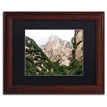 Philippe Hugonnard 'Mt Huashan IV' Art, Wood Frame, Black Matte, 14"x11"