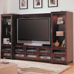 Contemporary Entertainment Wall Unit / Spacious Storage - Coaster Co. - Entertainment Centers And Tv Stands