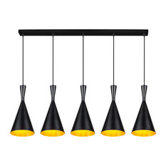 Clessidra 5-Light Pendant Light, Black