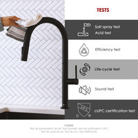 STYLISH Kitchen Sink Faucet Single Handle Pull Down Dual Mode Stainless Steel