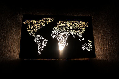 worldmap wall lamp