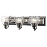 Livex Lighting - Livex Lighting 17073-46 Birmingham, 3 Light Bath Vanity - Bring a beautiful new look to your bathroom or vanBirmingham 3 Light B Black Chrome Clear GUL: Suitable for damp locations Energy Star Qualified: n/a ADA Certified: n/a  *Number of Lights: 3-*Wattage:100w Medium Base bulb(s) *Bulb Included:No *Bulb Type:Medium Base *Finish Type:Black Chrome