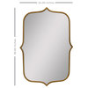 Stratton Home Decor 36" Hillary Gold Metal Mirror