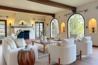Inspiration for a modern living room remodel in Santa Barbara