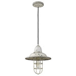 Acclaim Lighting - Acclaim Iris 1-Light 14.25" Pendant, Aged Ivory - The Iris family is a collection of contrasting fixtures with distinct metal shades. An aged ivory finish adds vintage character. Iris is perfect for anyone looking to add farmhouse style to their space.