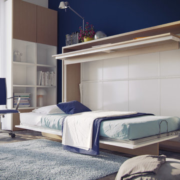 Genio T Twin Wall Bed with Desk