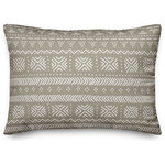 DDCG - Taupe Sketch Pattern Spun Poly Pillow, 14"x20" - This polyester pillow features a taupe sketch pattern design to help you add a stunning accent piece to  your home. The durable fabric of this item ensures it lasts a long time in your home.  The result is a quality crafted product that makes for a stylish addition to your home. Made to order.