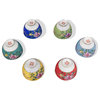 Chinese Style Porcelain Tea Cups, 6-Piece Set